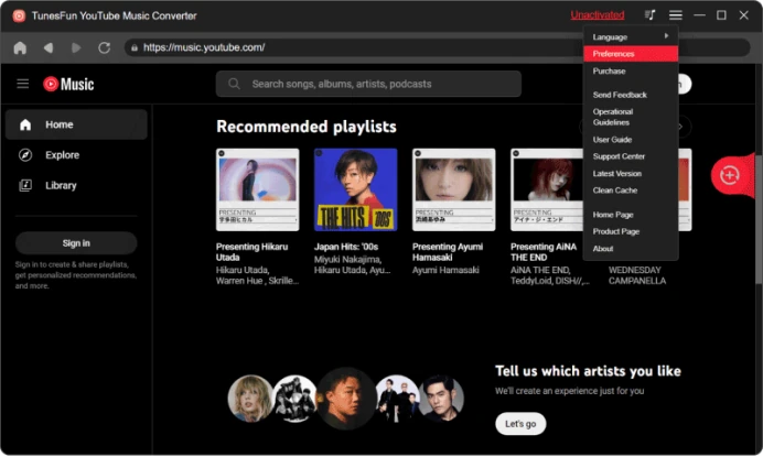 How To Customize Preference Of TunesFun YouTube Music Converter