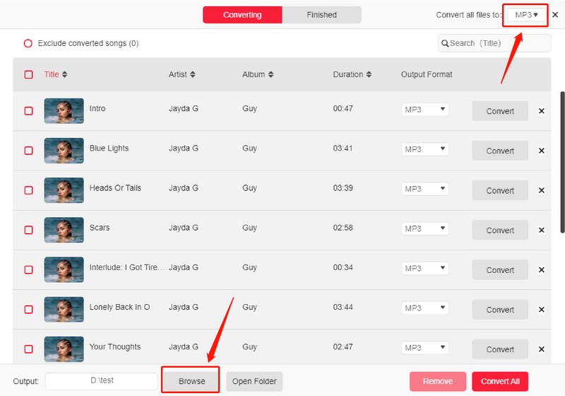 Choose Apple Music Output Format