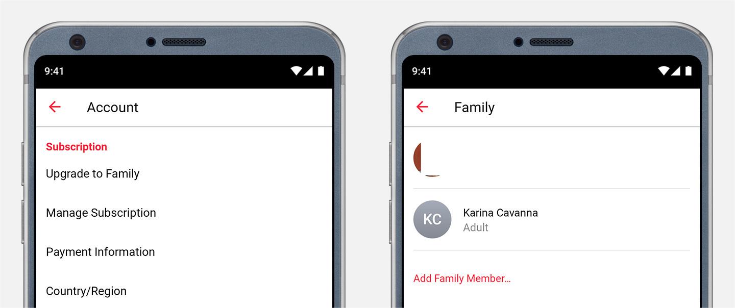 Configurar o compartilhamento familiar no Android