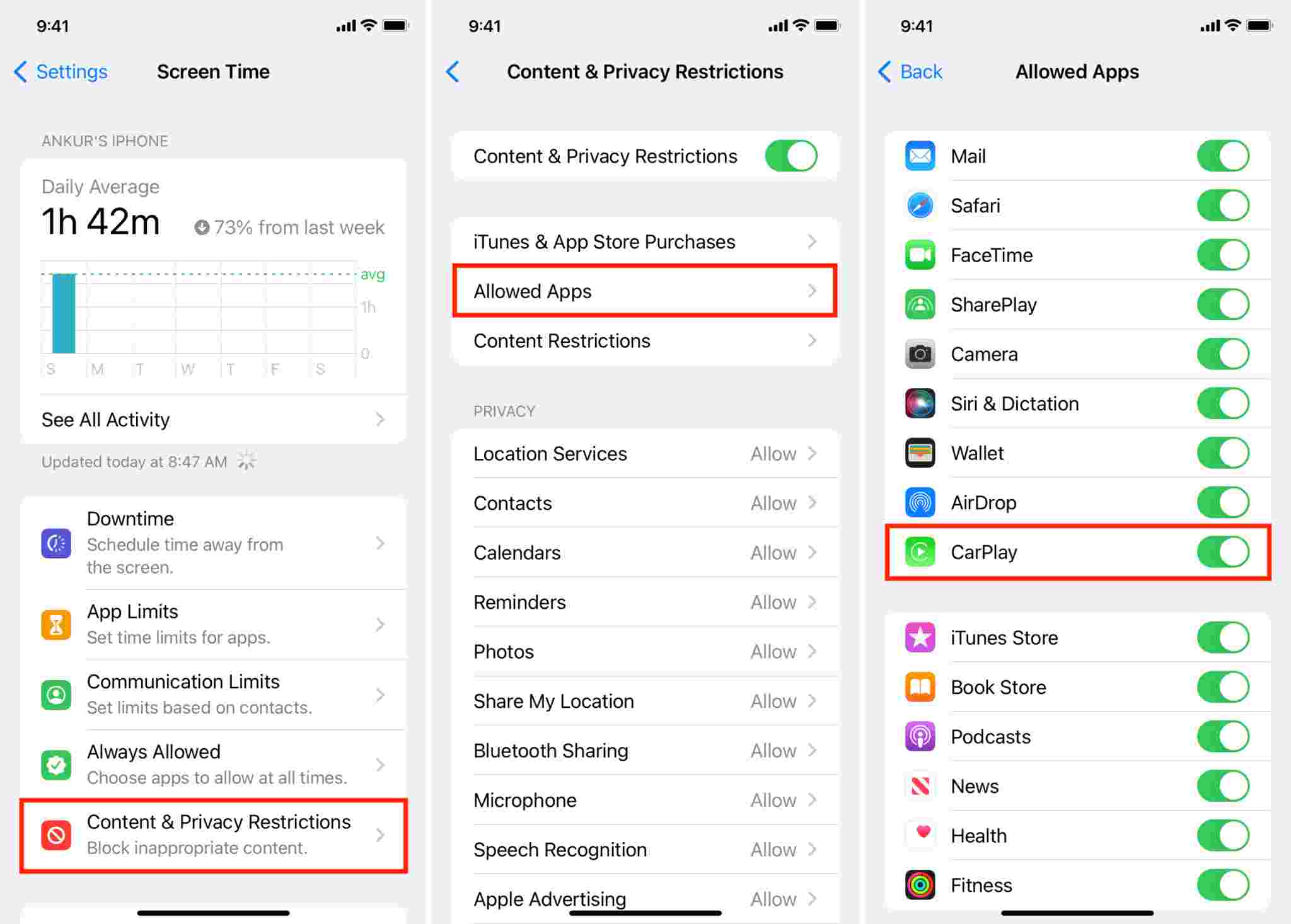 Turn Off The Carplay