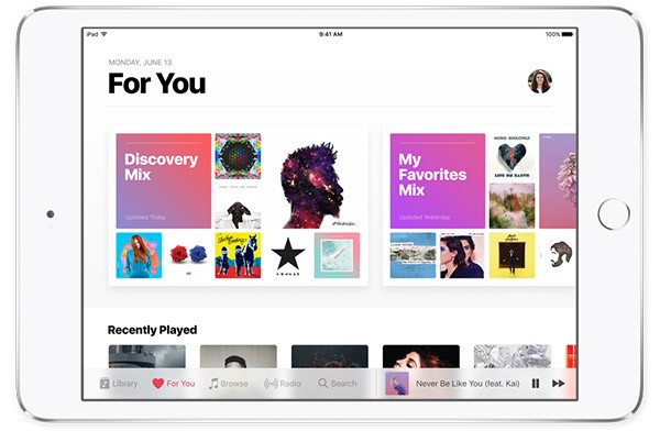 Apple Music "For You" Suggestions