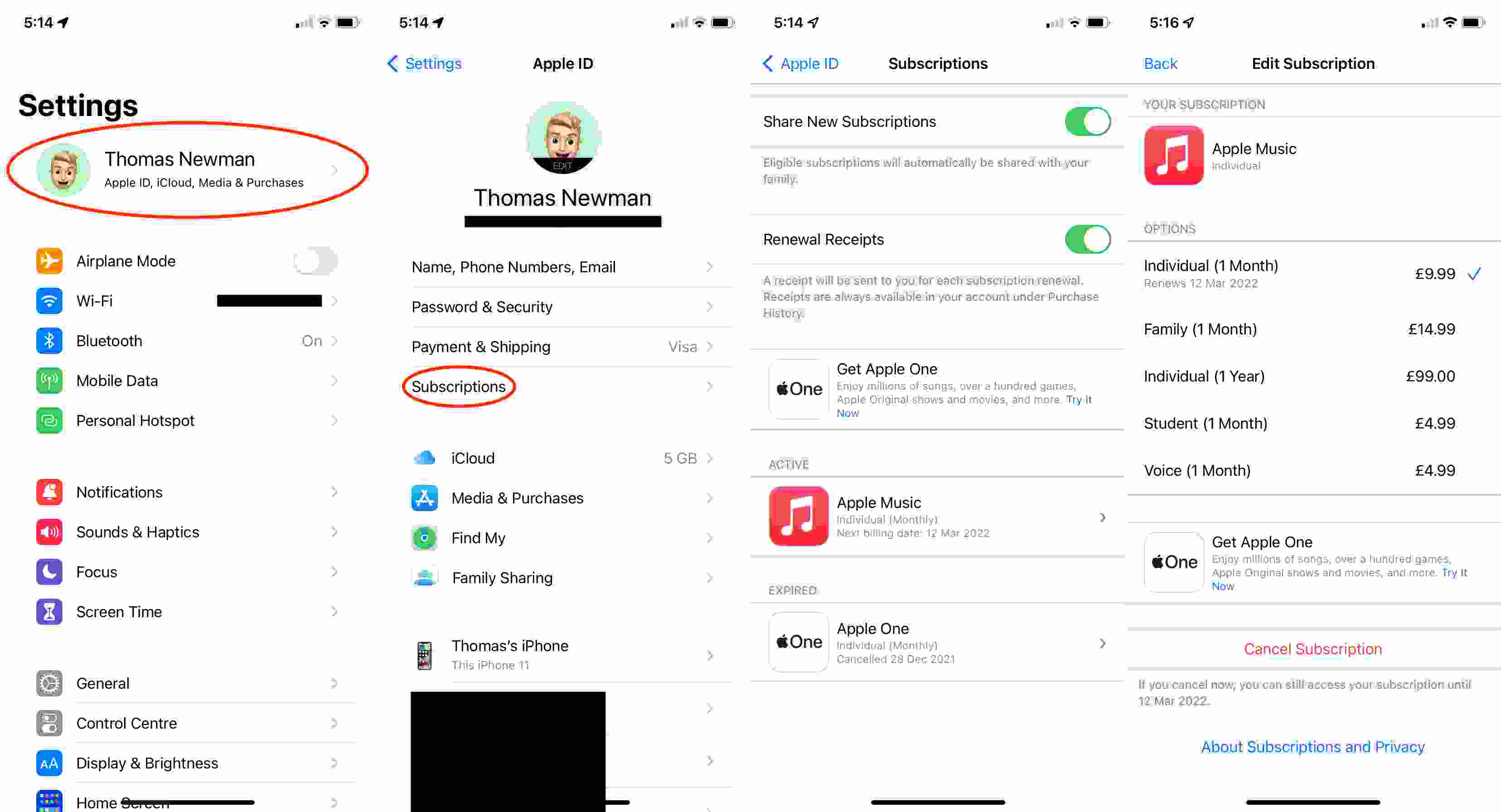 Active Apple Music Subscription