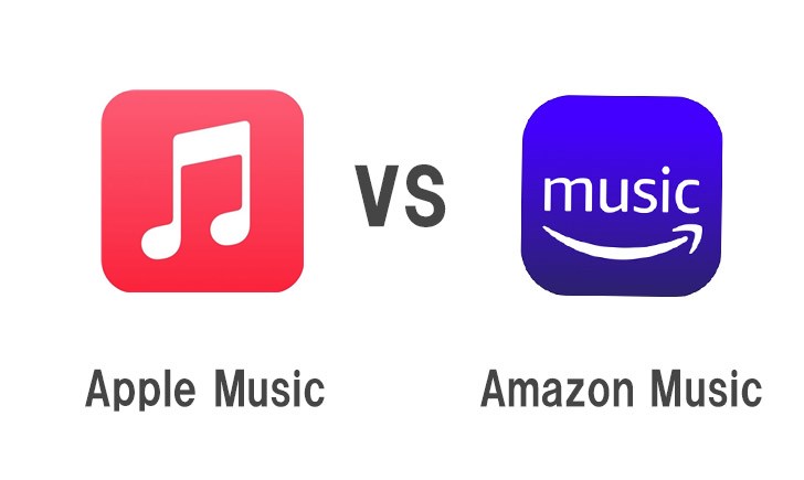 Música da Apple e Música da Amazon