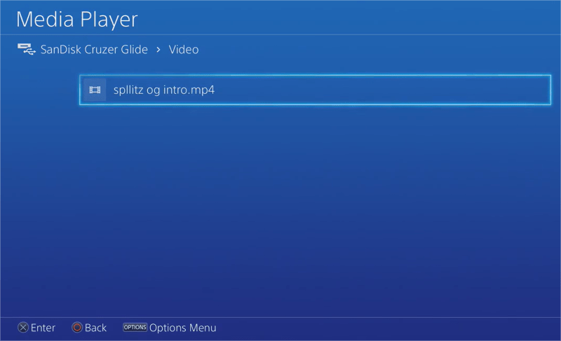 Choose Media Files PS4