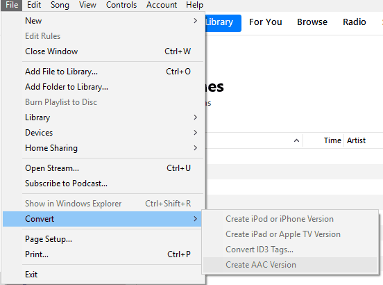 Create Ringtone in iTunes