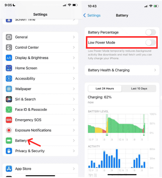 Turn Off Low Power Mode