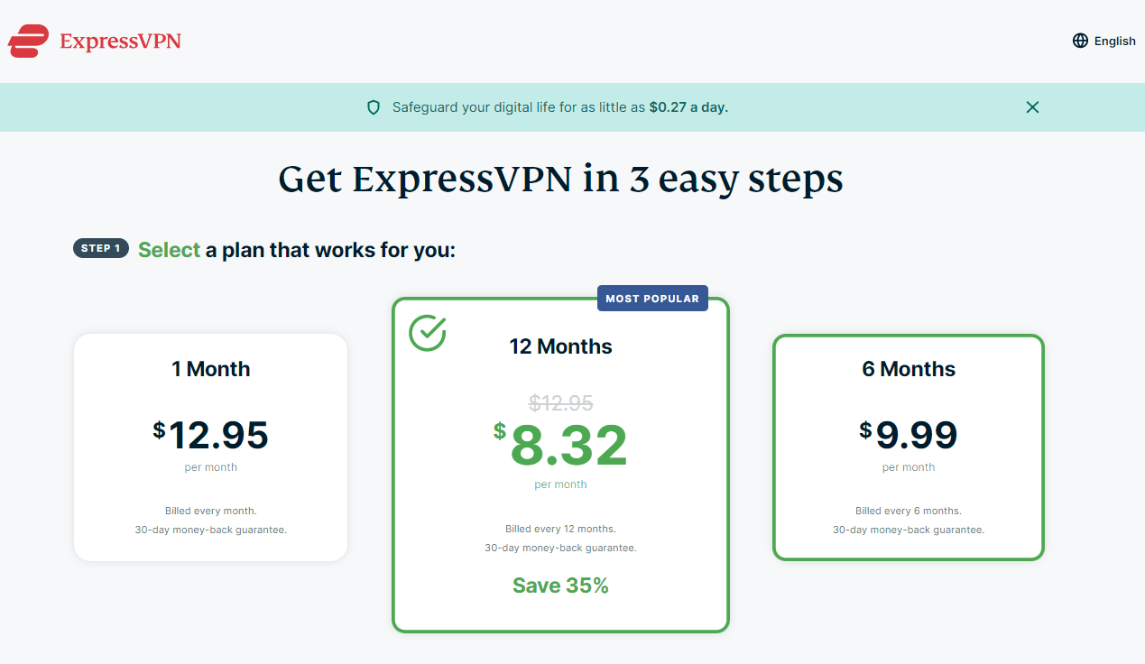 Express VPN 价格