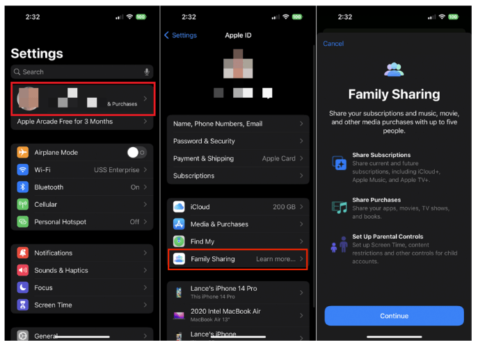 Set Up Family Sharing On iPhone