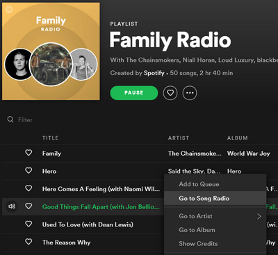 Get Artist Radio on Spotify Using Your Desktop