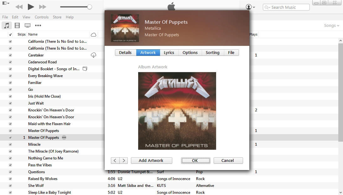 Change Song Artwork