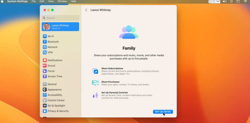 Configure o Compartilhamento Familiar no Mac