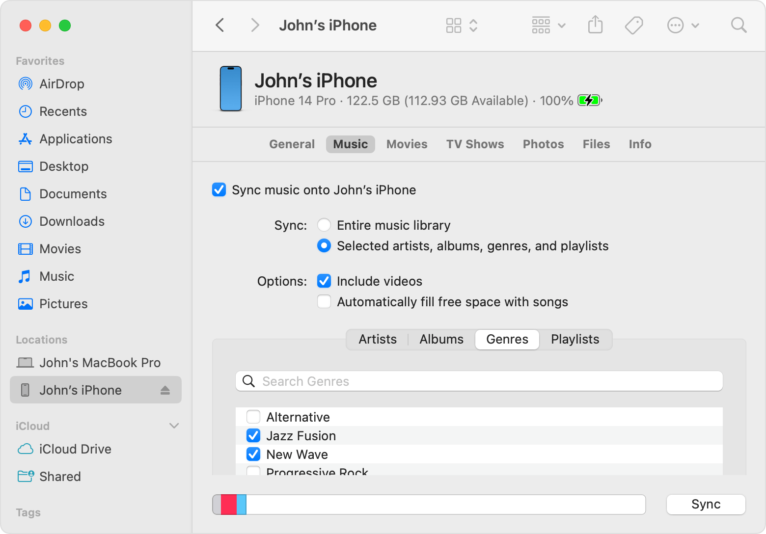 Sync Apple Music