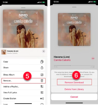Remove Music from your iPhone via the “Settings” Menu