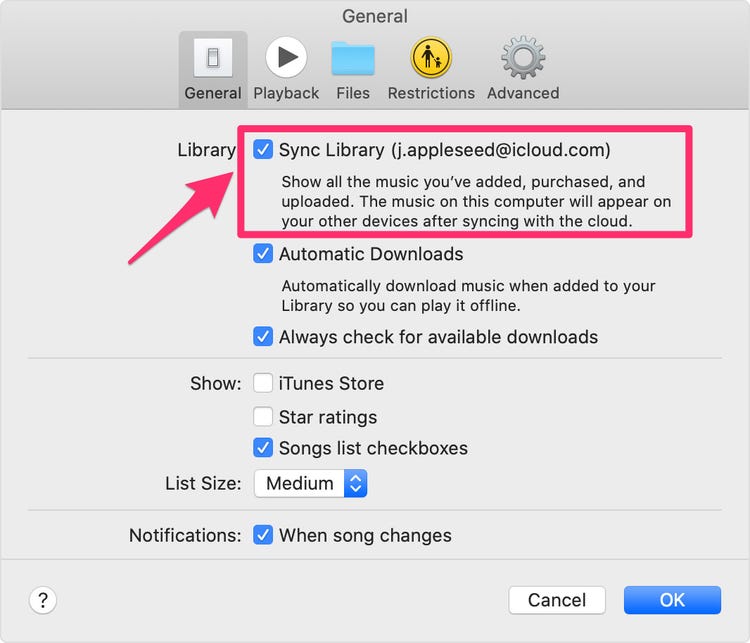 Turn On Sync Library