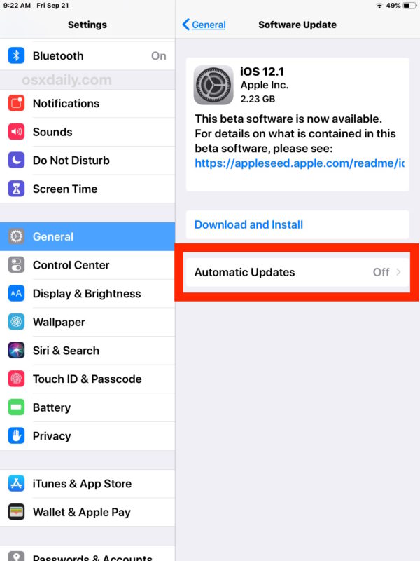 Update iOS System