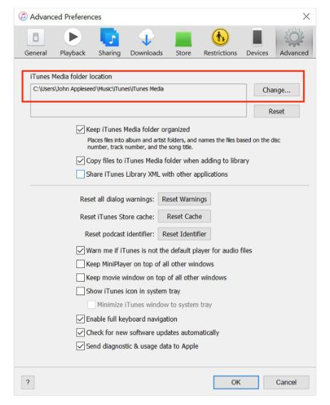 Locate Your iTunes Folder
