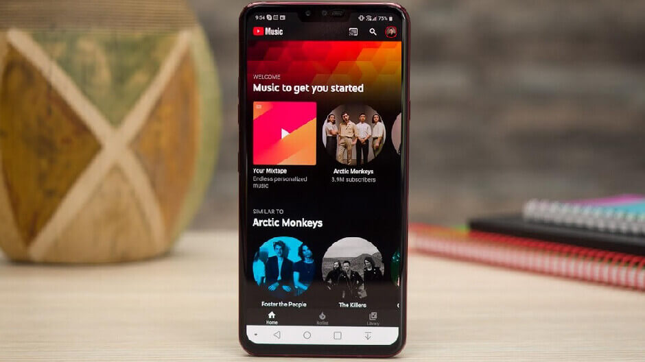 YouTube Music App Interface