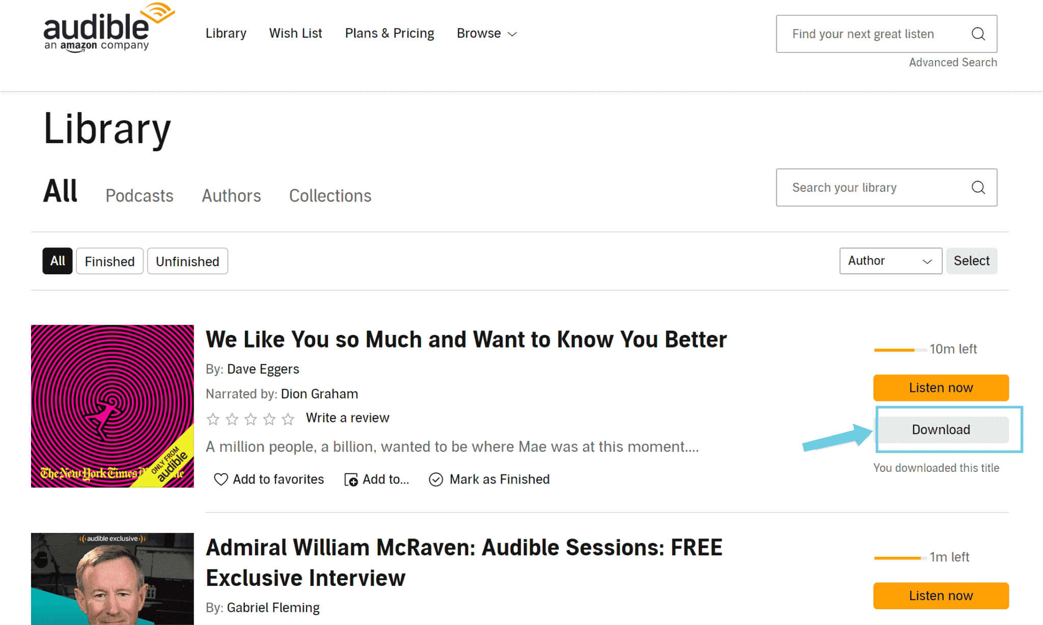 Download Your Audible Books