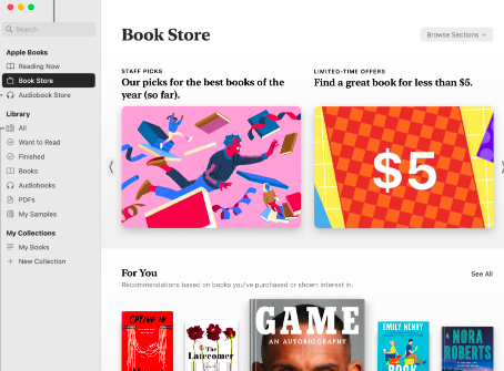 Buying Audiobooks on Apple Books