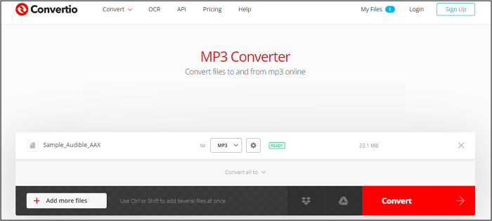 Convert Audiobooks In Convertio Online Converter