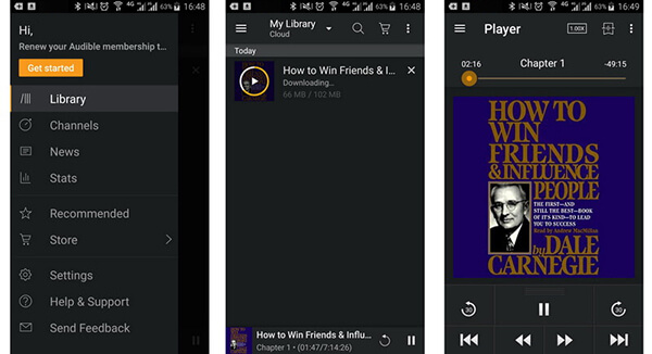 Ascolta i libri Audible offline su Android