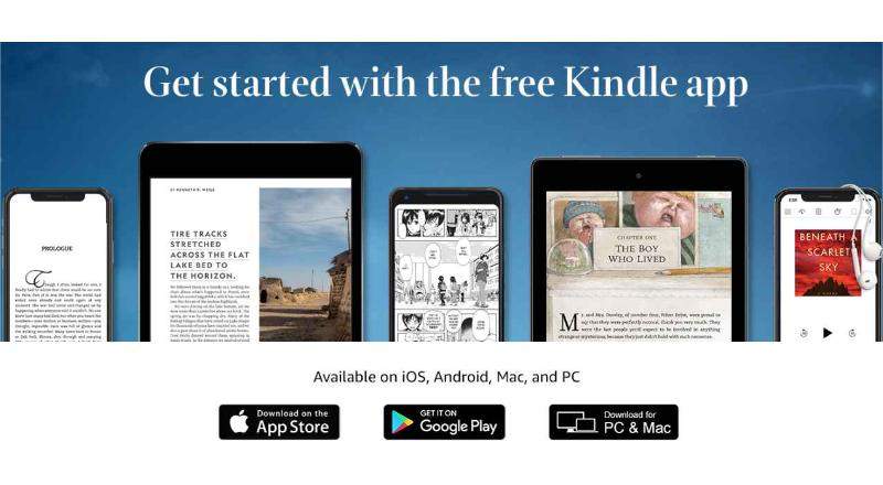 Displaying Amazon Kindle App Download Page