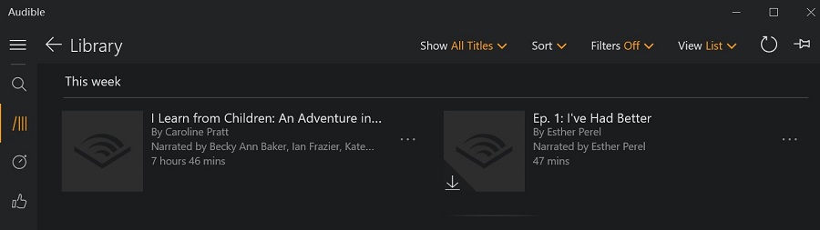 Scarica l'app Audible per Windows