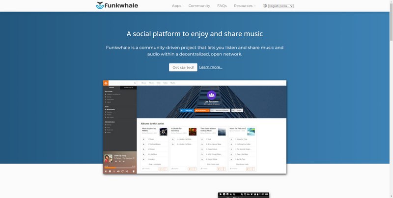 Funkwhale Website Page