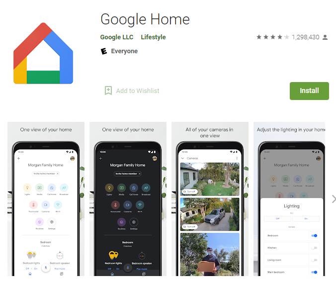 Google Home installieren, um Audible zu verbinden