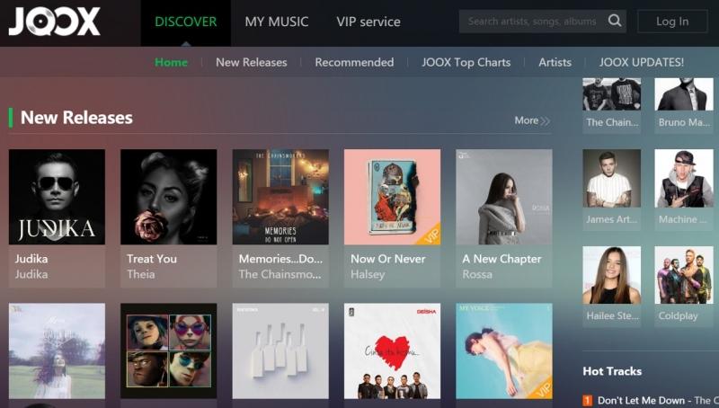 Accedi a Joox per controllare le funzionalità tecniche