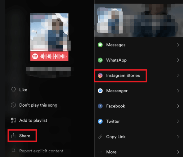 Add Spotify Music to Instagram Story via Instagram
