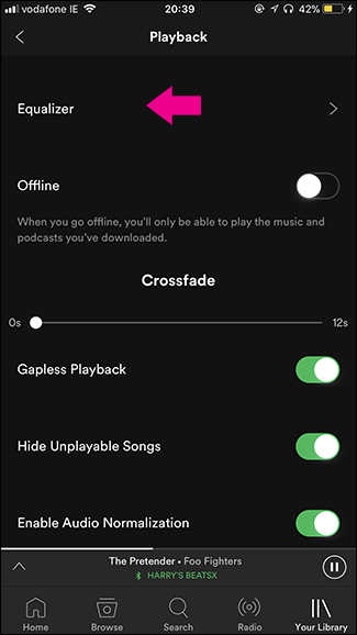 Using Spotify Equalizer For iOS