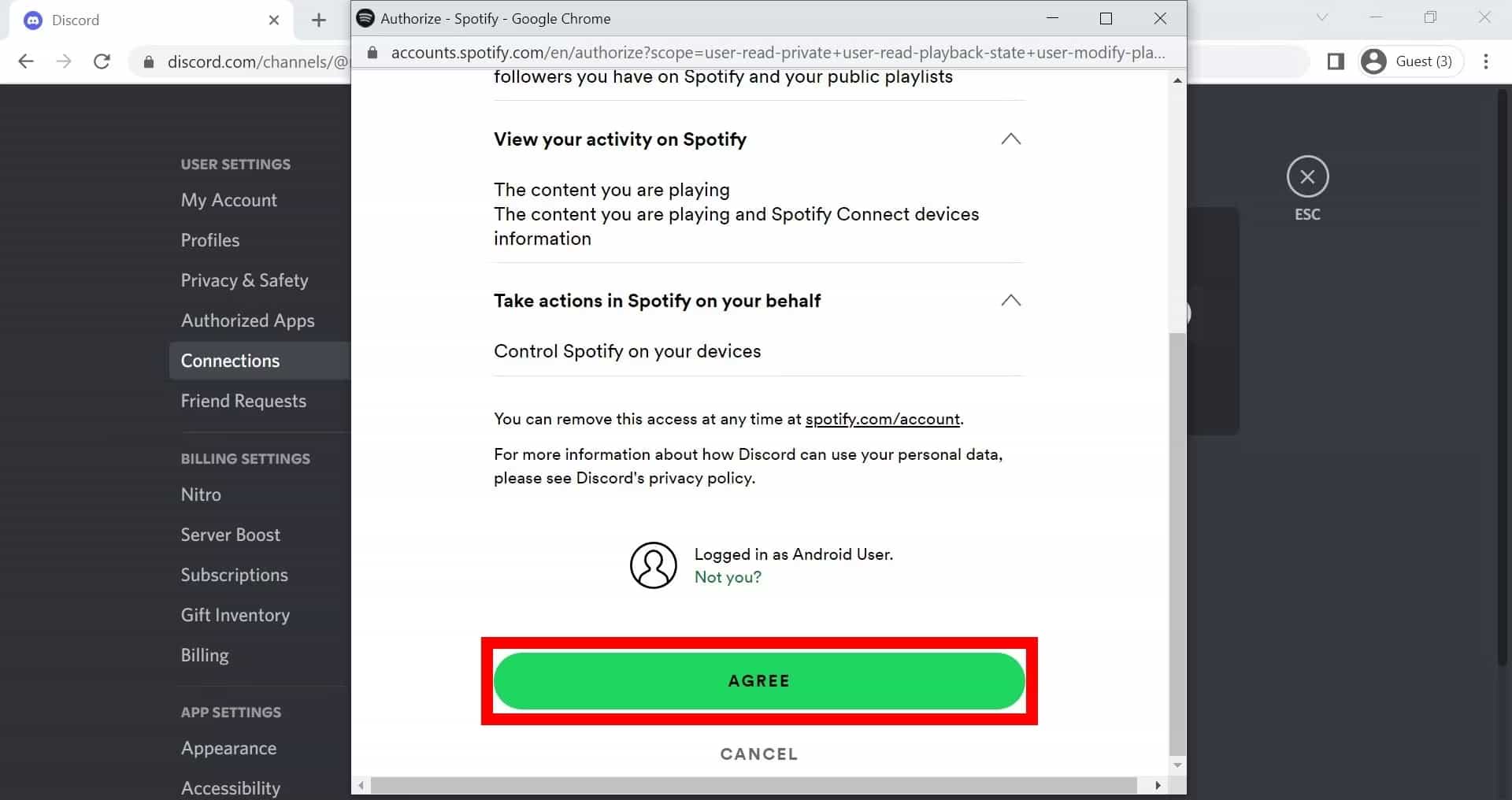 Log Into Spotify
