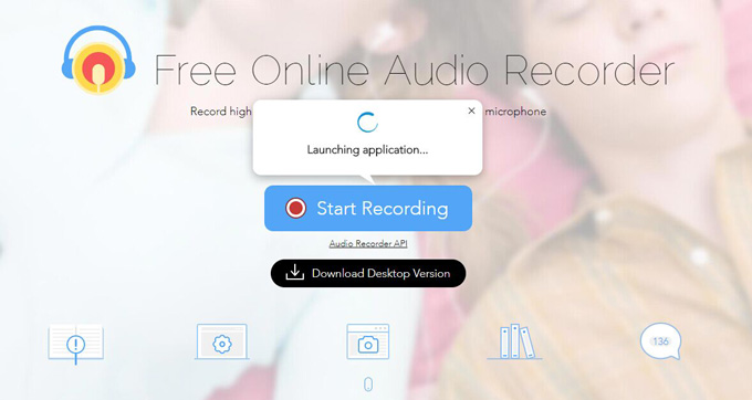 Скачать Spotify Музыка с помощью бесплатного онлайн-диктофона Apowersoft