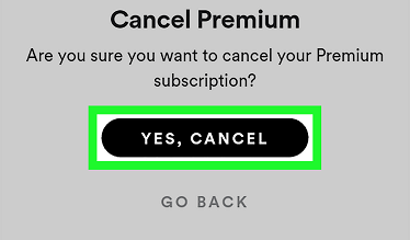 Cancel Spotify Premium