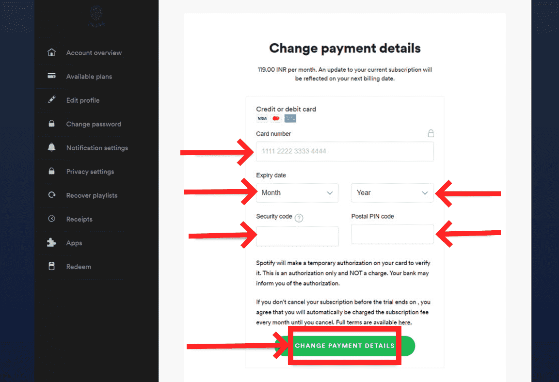 How To Change Spotify Billing Information on PC