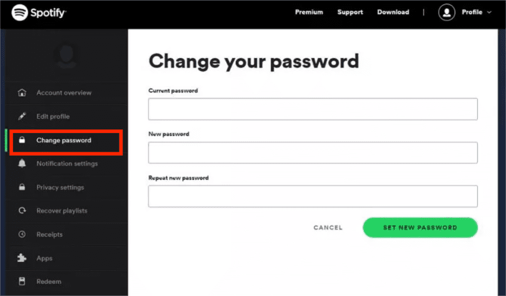 Reset Your Spotify Password