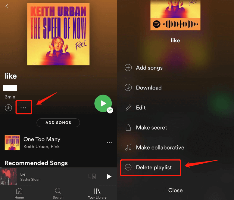 Remove Spotify Playlist On Phone
