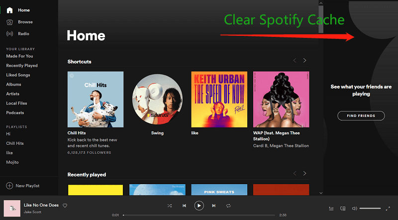 Delete Spotify Cache