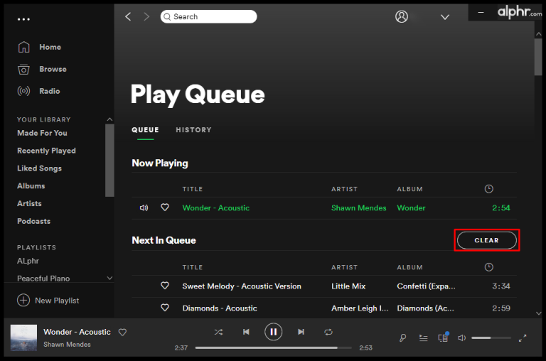 Clear Your Queue On Spotify Desktop App