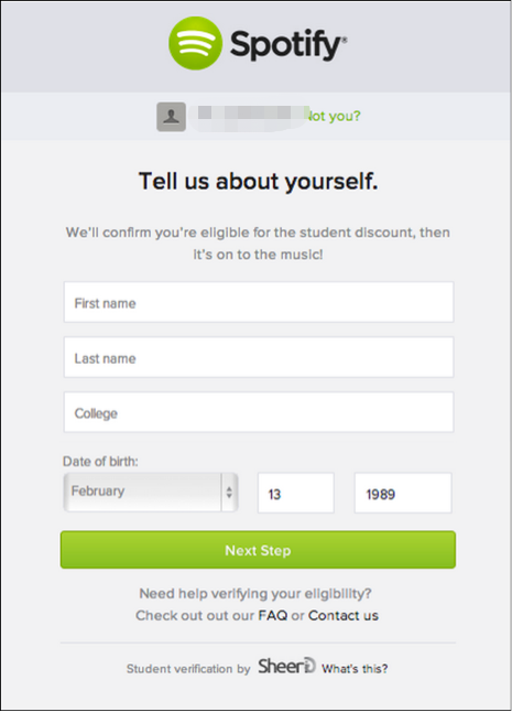spotify student premium not verify