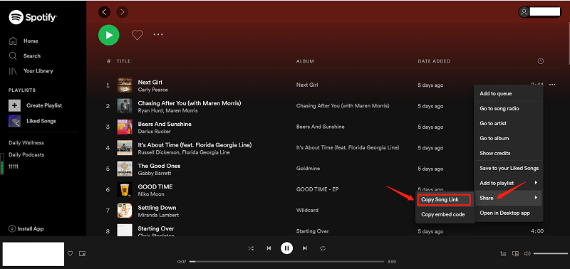 How To Fix Spotify Web Player Not Working - Copy And Paste Song Link To Fix Spotify Web Player Not Working