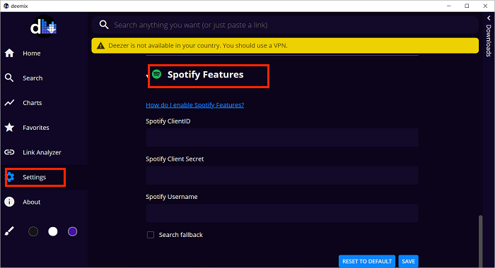Using Deemix-gui Download Spotify Songs