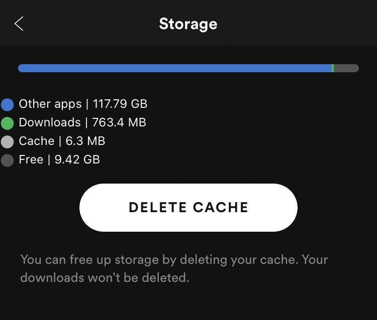 Clean the Cache To Fix  Spotify Keep Pausing