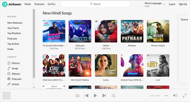 JioSaavn Bollywood Songs