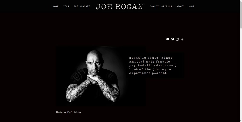 Joe Rogan Website Page