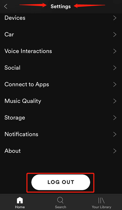 Log Out Spotify To Fix Spotify Offline Problem