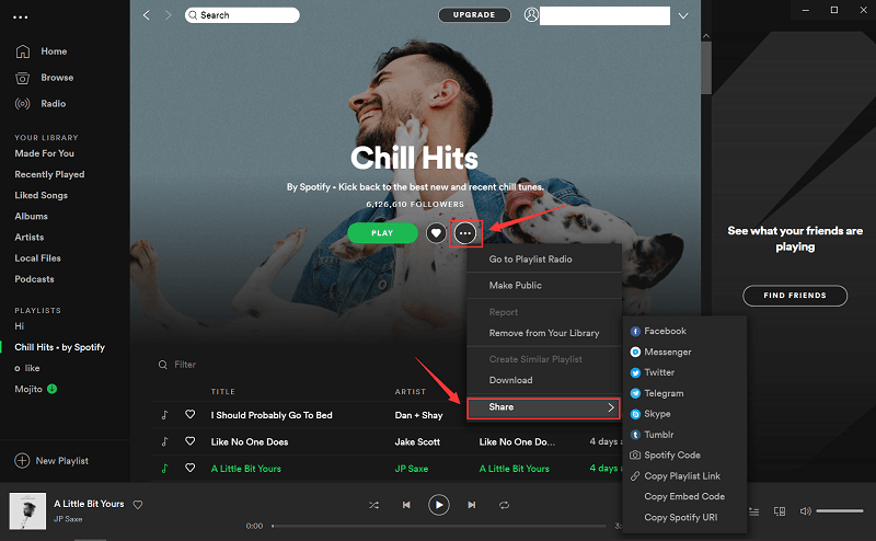 Create Collaborative Playlist on Spotify from Desktop