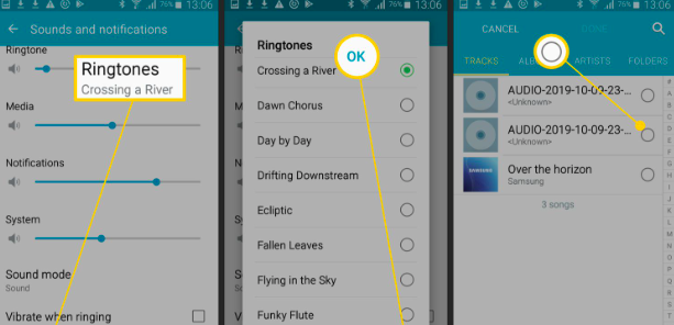 Erstellen eines Apple Music-Songs als Android-Klingelton
