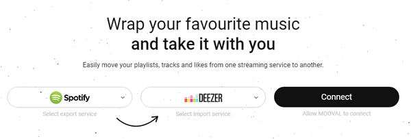 Convert Spotify Playlist to Deezer with Mooval